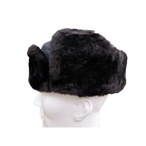 Soviet Russia Authentic Original Winter Hat Black New - Picture 2 of 15